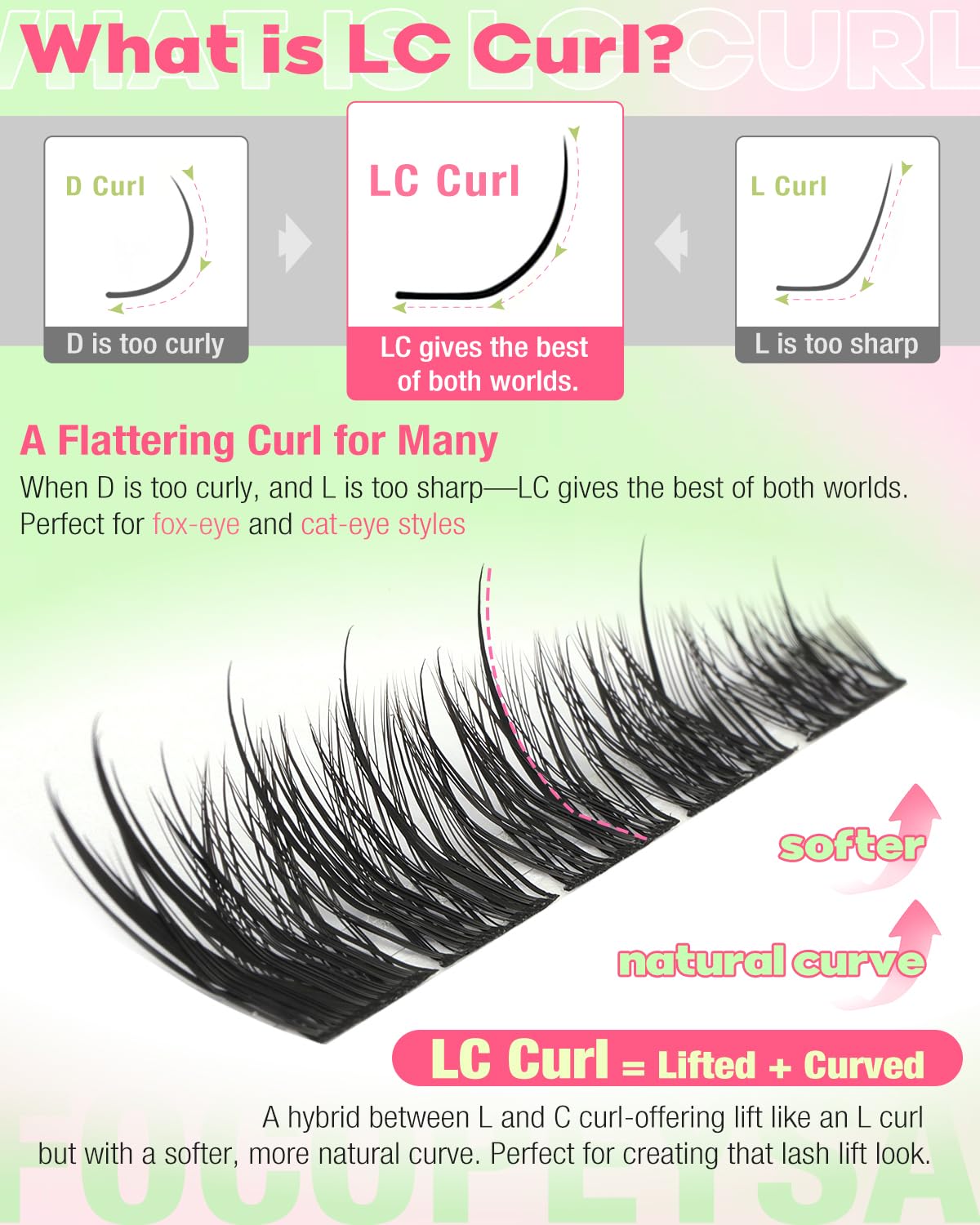 Focipeysa Wispy Lash Clusters Spiky Eyelash Clusters 10-18mm Eyelash Extensions Fox Eye Eyelash Right Left Individual Lashes Foxtail Lashes Thin Soft Lash Extension Waterproof Lash Cluster Focipeysa