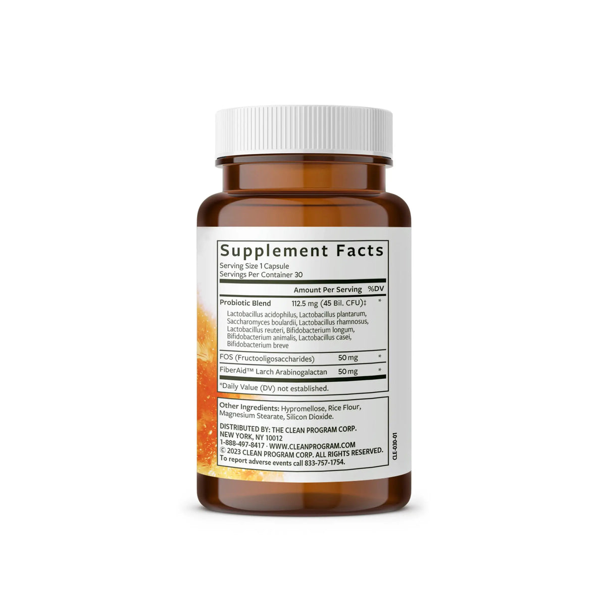 Clean Program Daily Probiotic | 45 Billion CFU, 9 Strains with Saccharomyces Boulardii | Gut Health, De-Bloat & Immune Support Clean Program