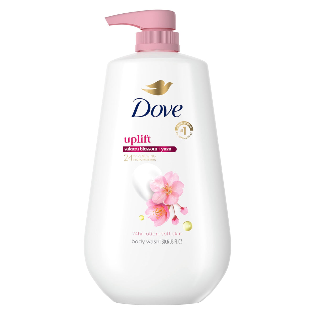 Dove Uplift Body Wash with MicroMoisture, Sakura Blossom & Yuzu, 30.6 oz Dove
