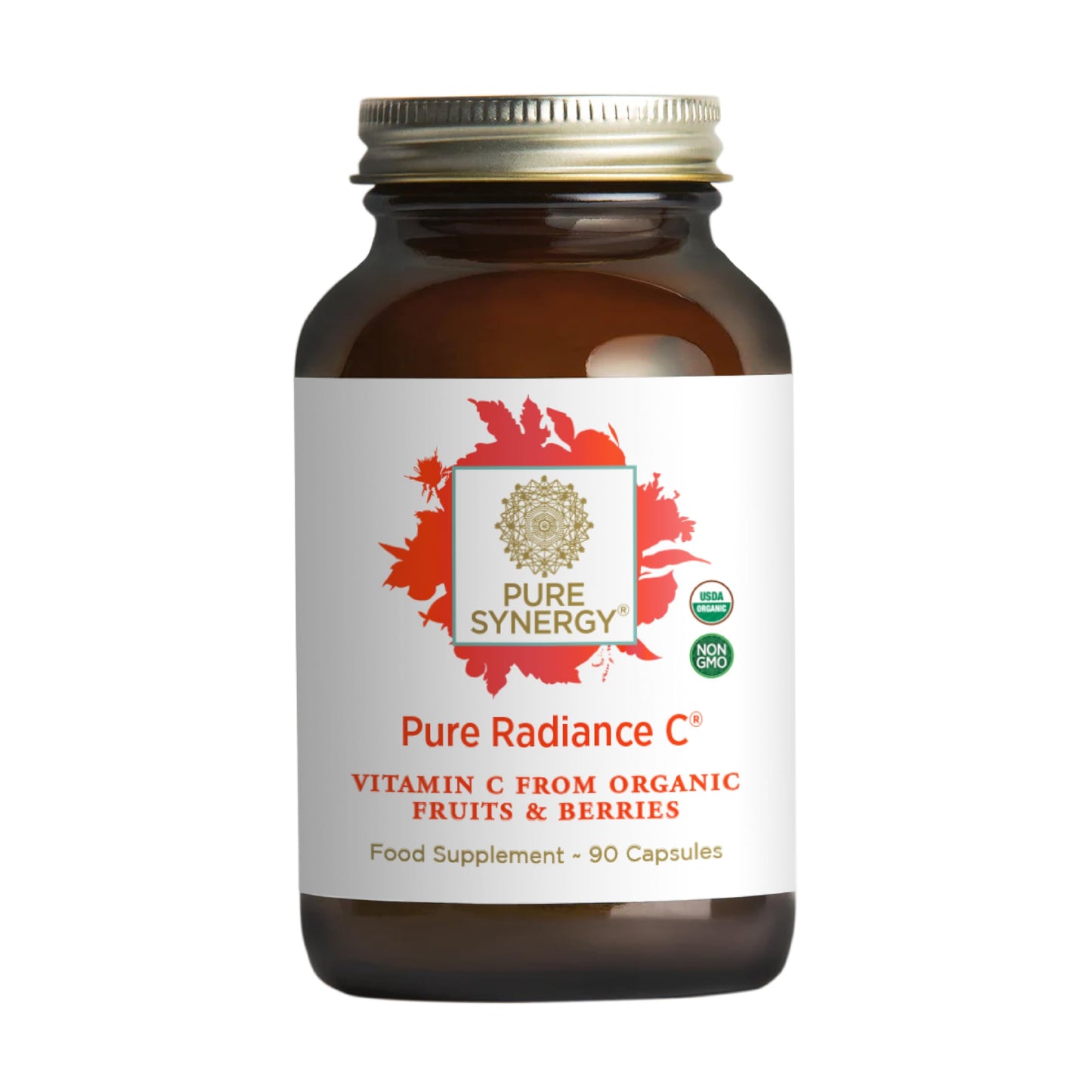 PURE SYNERGY Pure Radiance C | Organic Vitamin C Capsules | 100% Natural, Whole Food, Non-GMO Supplement with Organic Camu Camu PURE SYNERGY