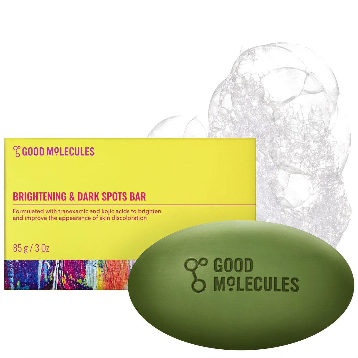 Good Molecules Brightening & Dark Spots Bar, Kojic Acid Soap, 3 oz Good Molecules