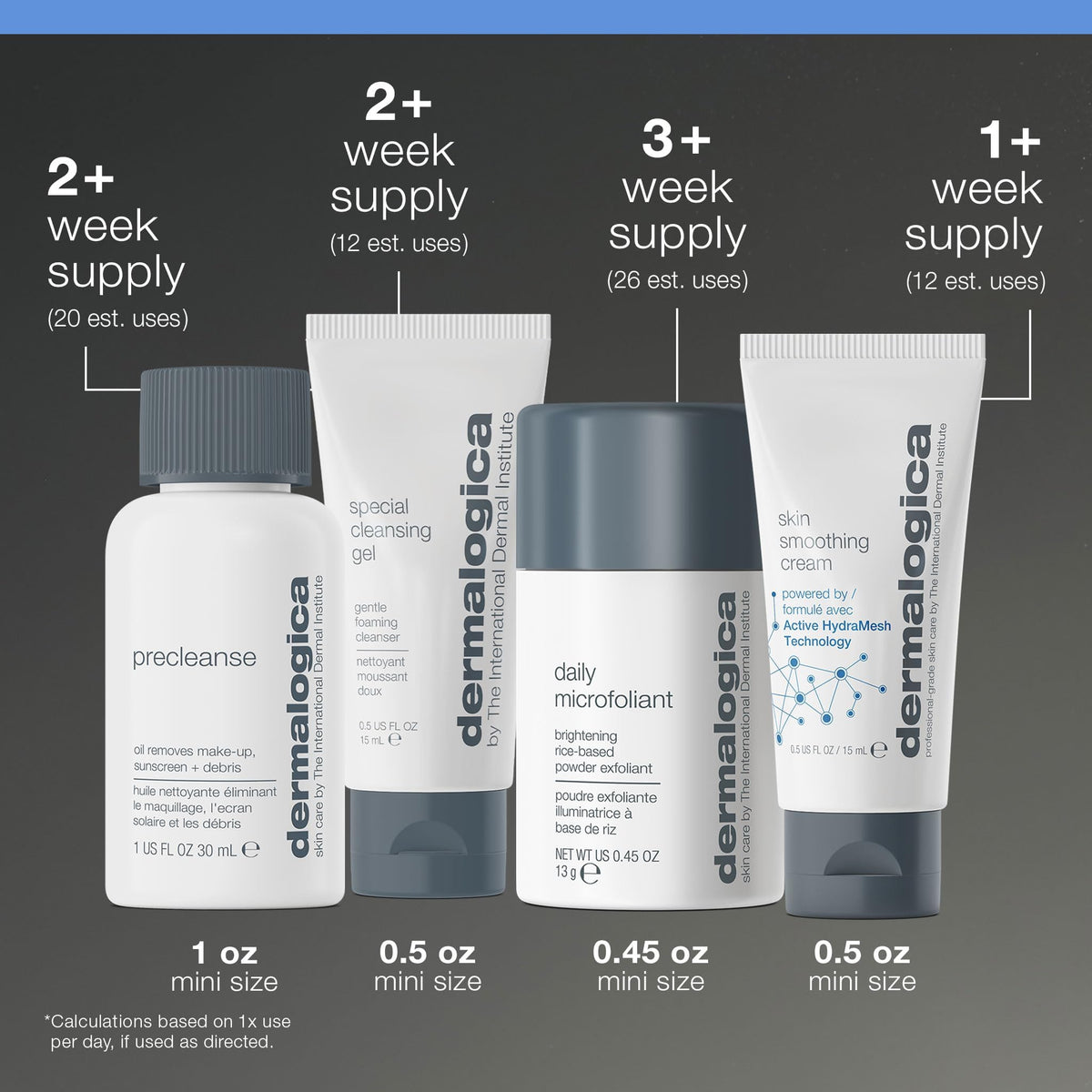 Dermalogica Discover Healthy Skin Kit, 4 Piece Travel Skincare Set Dermalogica