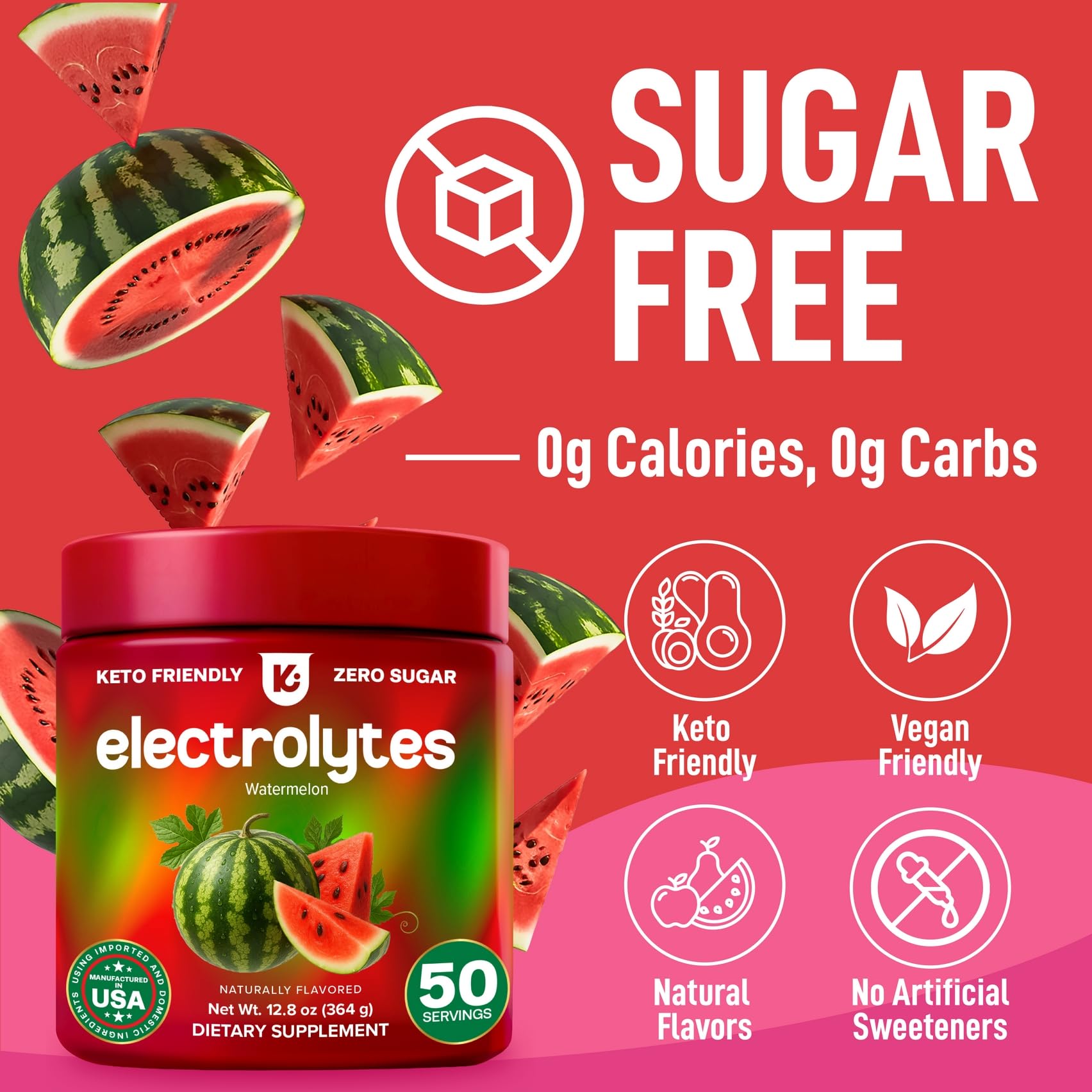 Keppi Electrolytes Powder – Watermelon Flavor – 50 Servings – Electrolytes Powder No Sugar for Hydration – Keto & Fasting Friendly Electrolyte Drink w/Magnesium Keppi buy australia supplements