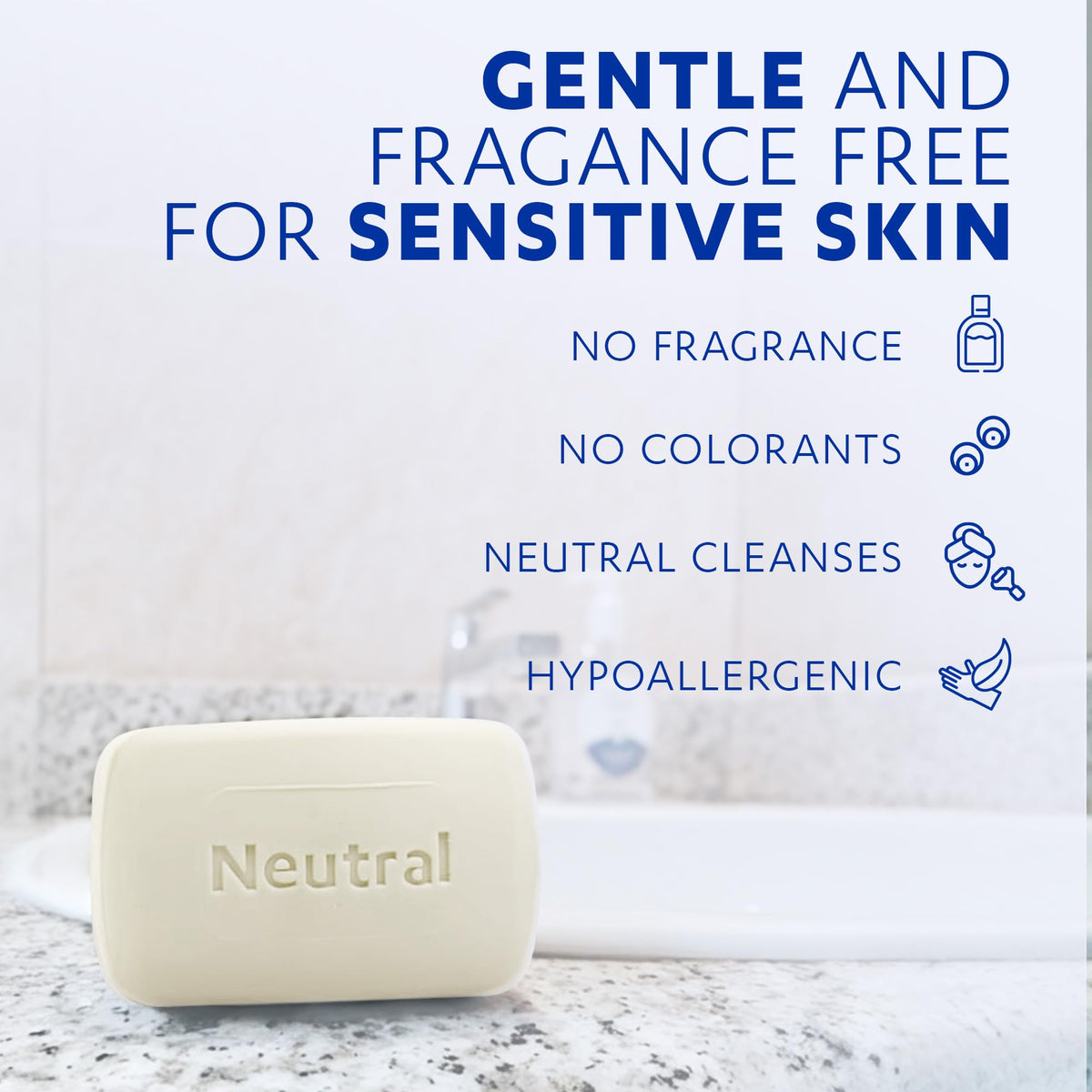 Grisi Neutral Bar Soap |Hypoallergenic | 3.5 oz | 6-Pack Grisi