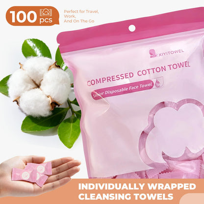 Compressed Towel - 100 PCS Mini Tablets Disposable Portable Face Towel,Soft Classycoo