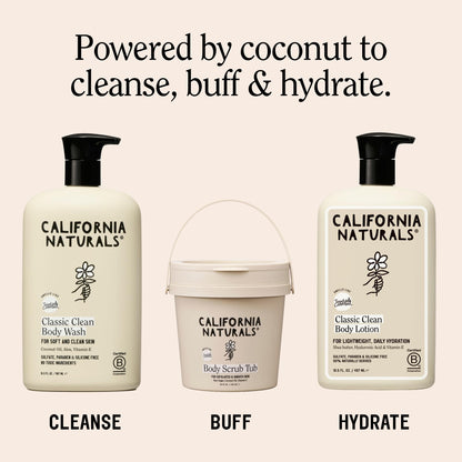 California Naturals Classic Clean Body Lotion for Dry Skin, Moisturizing, Lightweight with Shea Butter, Naturally Scented, Vegan, Sulfate, Paraben & Phthalate Free, Toasted Coconut, 16.5 oz California Naturals