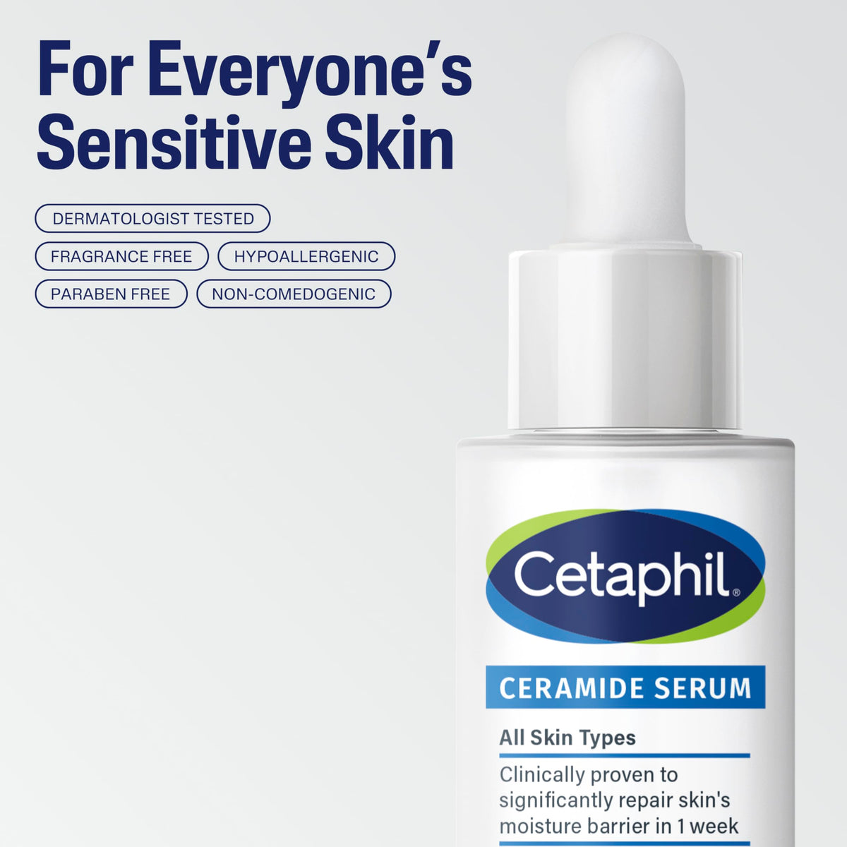 Cetaphil Ceramide Serum Skin Barrier Repair Sensitive Skin, 1oz Cetaphil