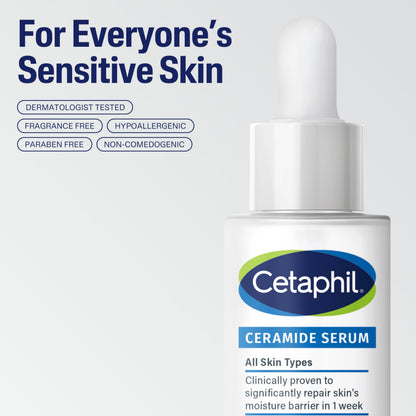 Cetaphil Ceramide Serum Skin Barrier Repair Sensitive Skin, 1oz Cetaphil