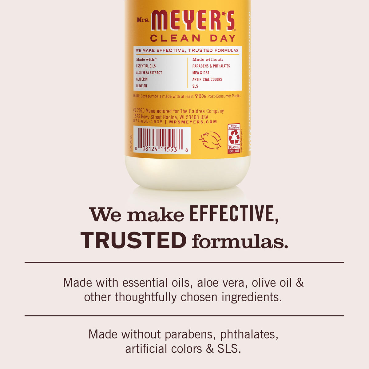 MRS. MEYER'S CLEAN DAY Hand Soap, Clementine Scent, 12.5 Fl Oz Bottle Mrs. MEYER'S