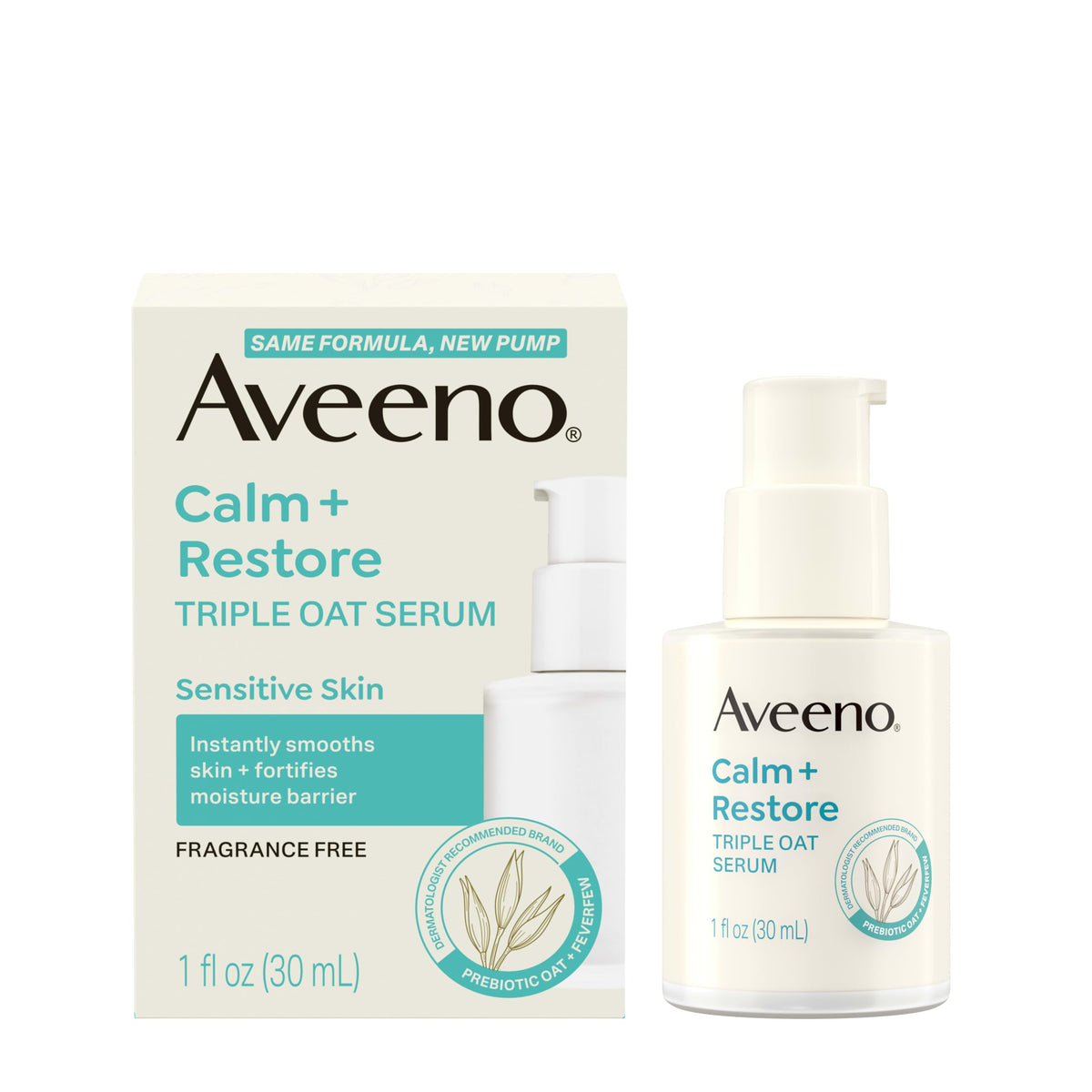 Aveeno Calm + Restore Triple Oat Face Serum, 1 fl. oz Aveeno