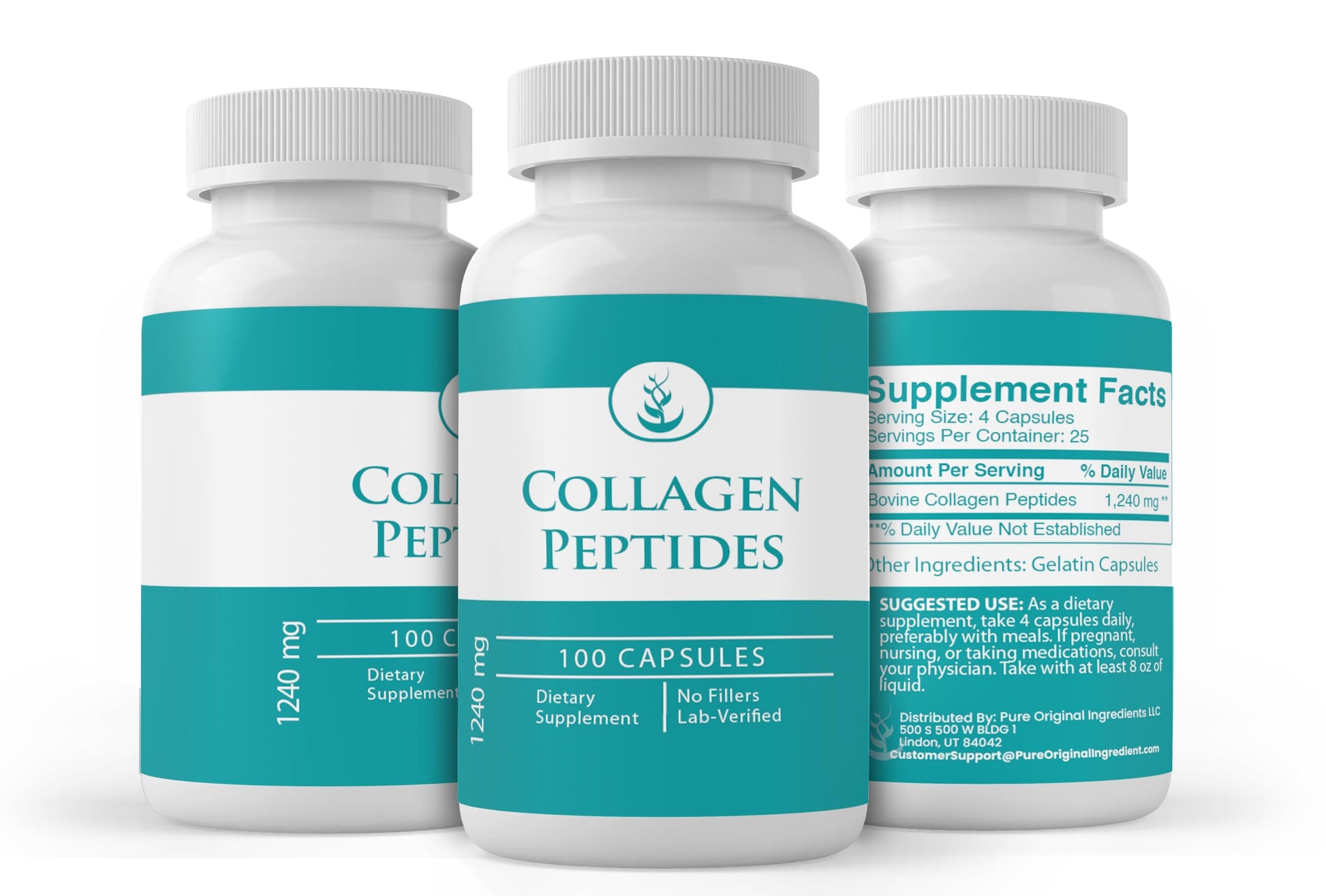 Pure Original Ingredients Collagen Peptide, (100 Capsules) Pure, No Additives Or Fillers, Lab Verified PURE ORIGINAL INGREDIENTS buy australia supplements
