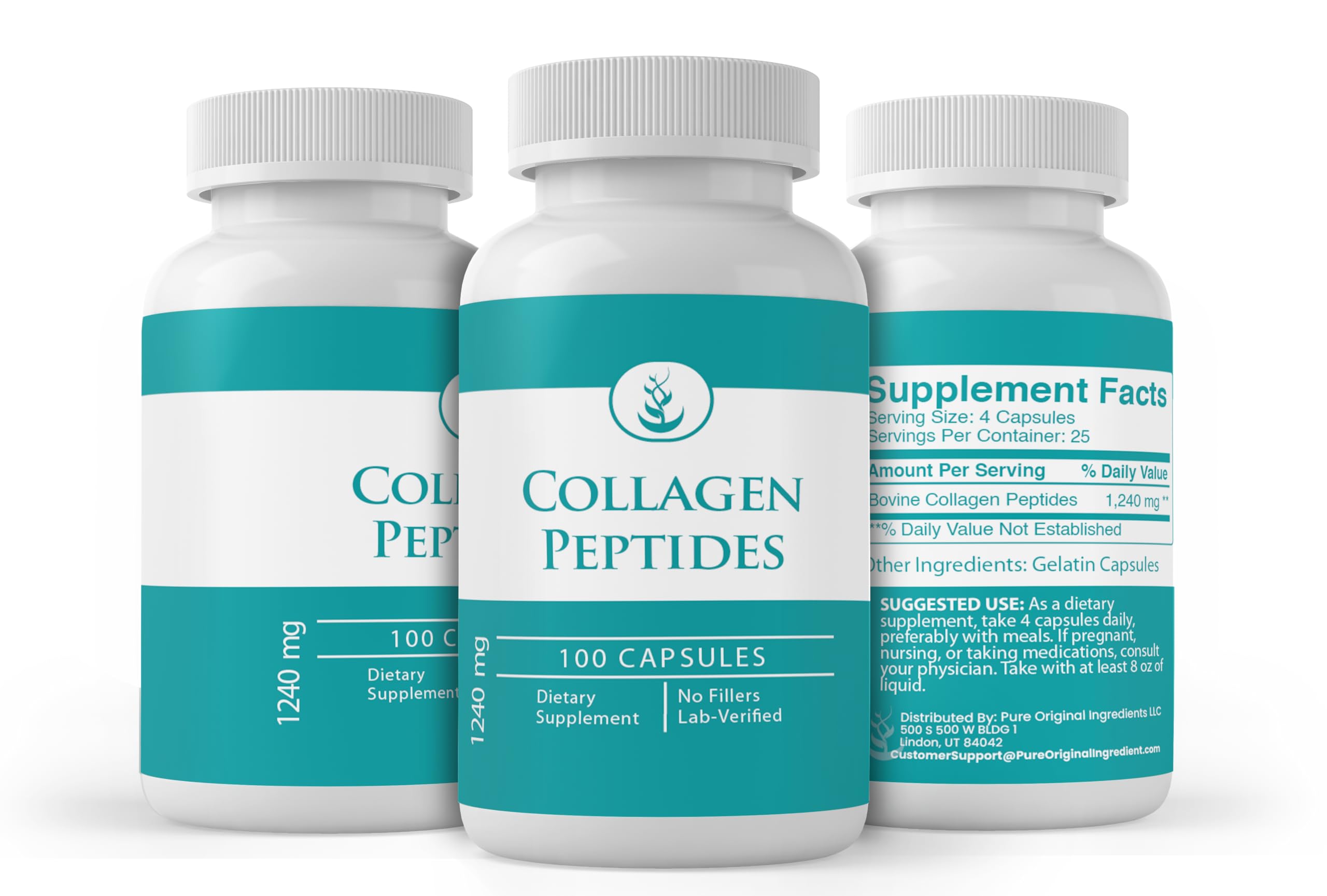 Pure Original Ingredients Collagen Peptide, (100 Capsules) Pure, No Additives Or Fillers, Lab Verified PURE ORIGINAL INGREDIENTS buy australia supplements