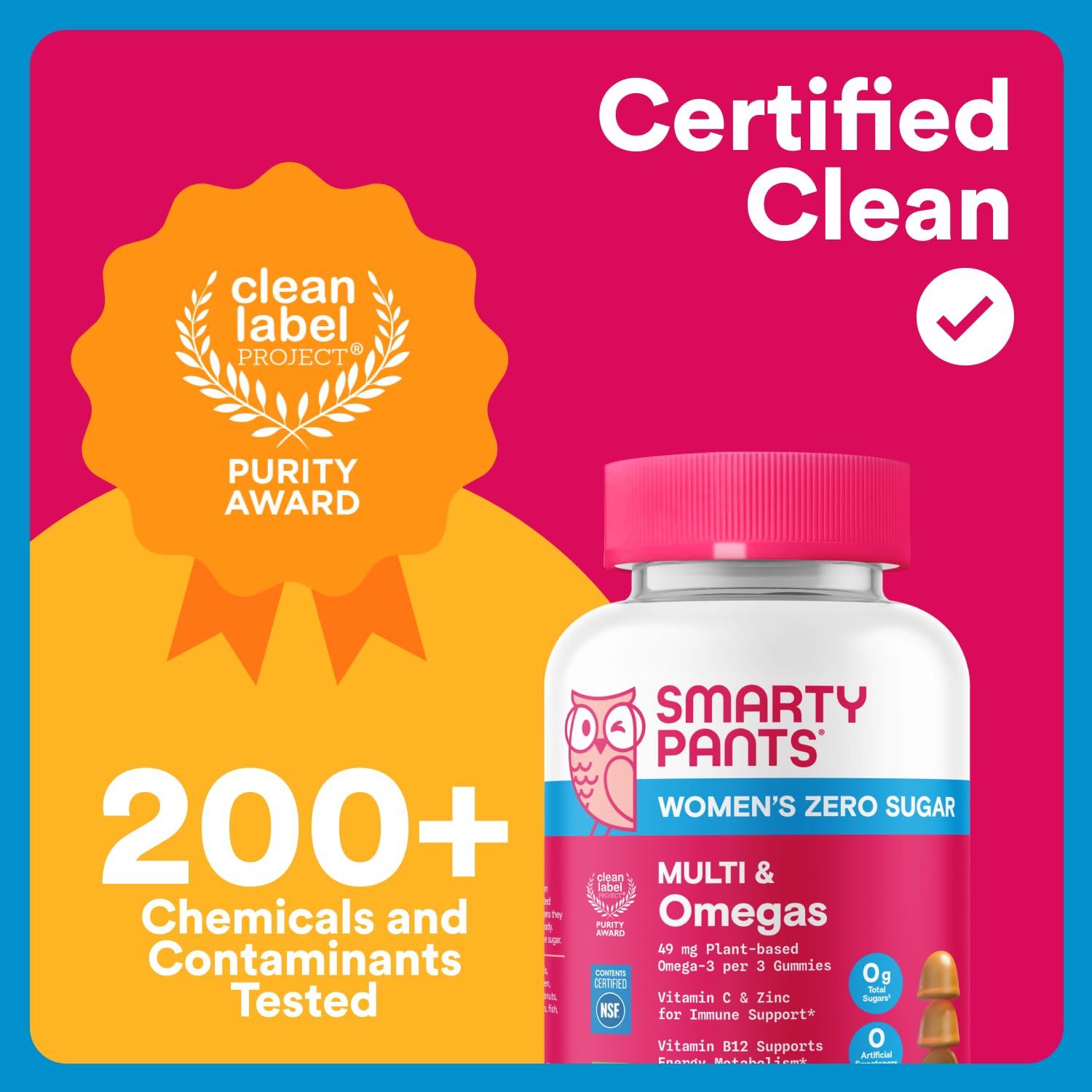 SmartyPants Zero Sugar Women’s Multivitamin Gummies: Biotin, Methylfolate, Omega 3 (ALA), Vitamin D3, C, Vitamin B12, B6, A, K, Zinc, Inositol SmartyPants buy australia supplements