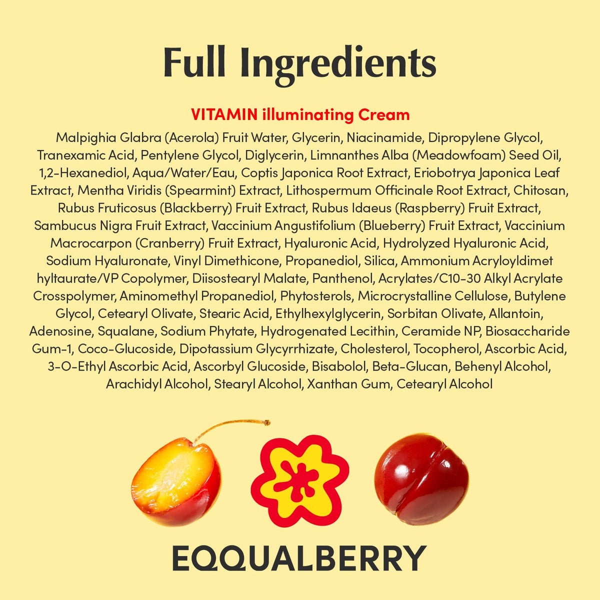 EQQUALBERRY Vitamin Illuminating Cream | Vitamin C & 5% Niacinamide+3% TXA | Dark Spots & Ceramide Barrier Strength Face Moisturizer | Glowy, Lightweight Hydration | Korean Skincare (1.69 fl.oz/50ml) EQQUALBERRY