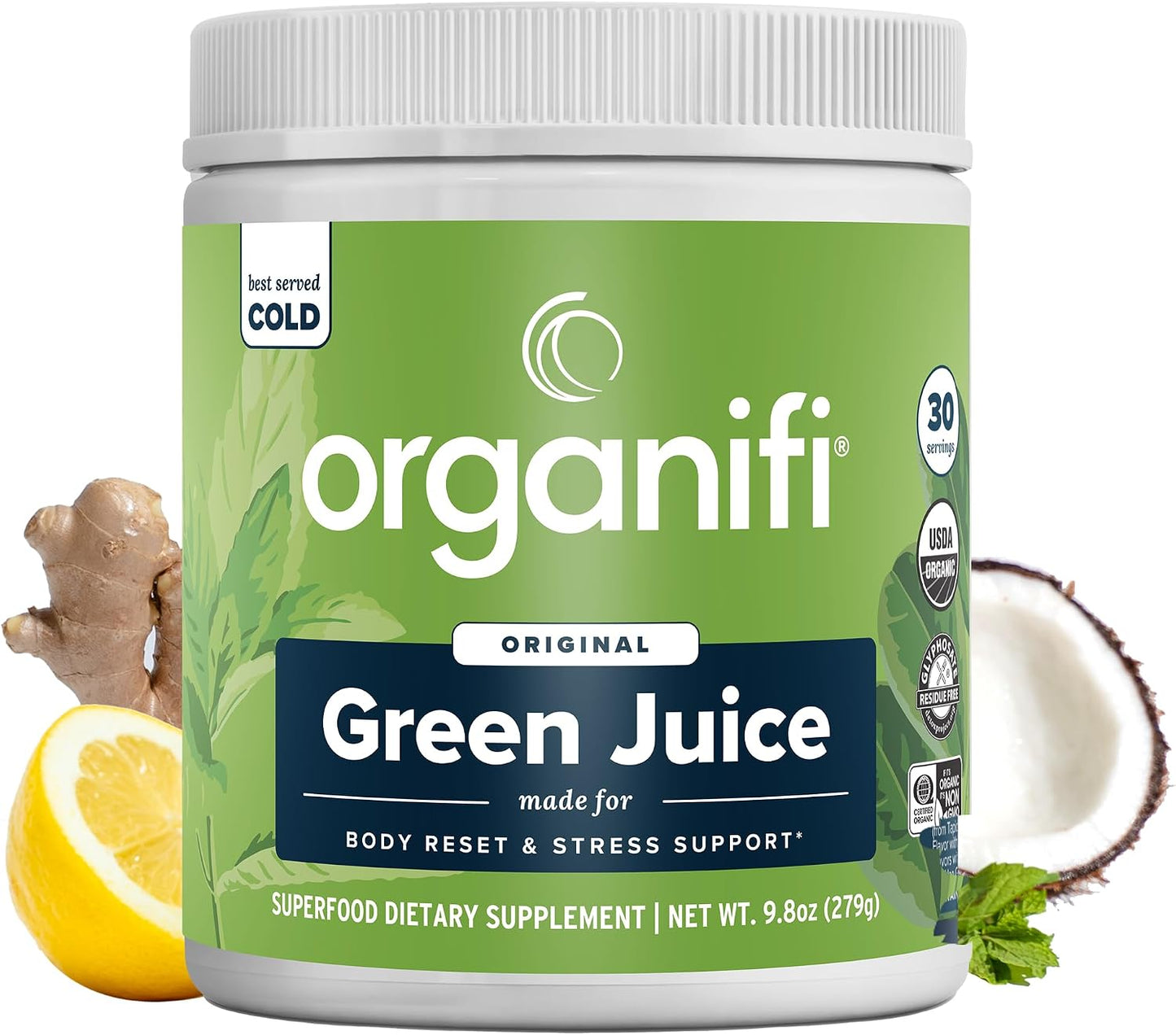 Organifi Green Juice - Powder Supplement with Organic Spirulina, Ashwagandha, and Chlorella - Helps Achieve Fitness Goals and Reduce Cortisol Levels, 30-Day Supply Gsupps Australia