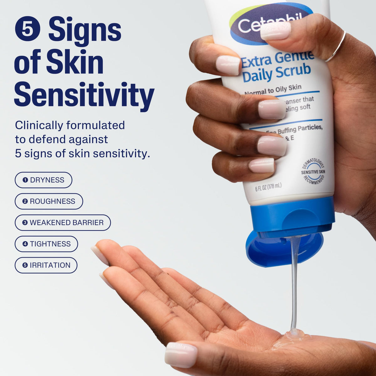 Cetaphil Exfoliating Face Wash, Gentle Daily Scrub, Sensitive Skin, 6 oz Cetaphil