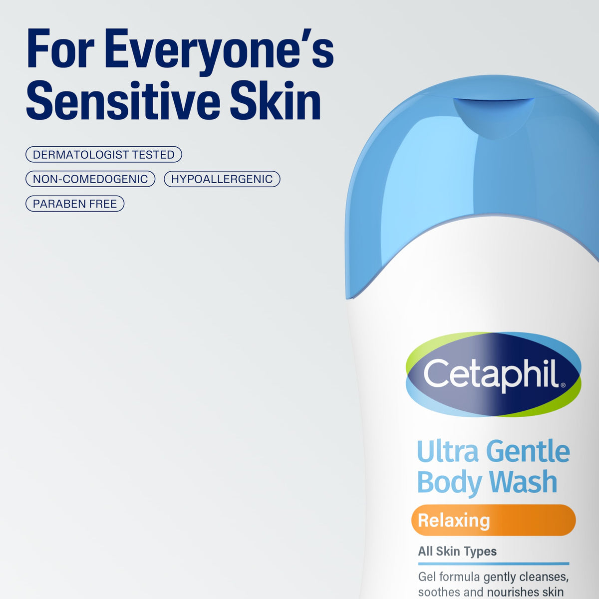 Cetaphil Ultra Gentle Refreshing Body Wash, Hypoallergenic, 16.9oz Cetaphil