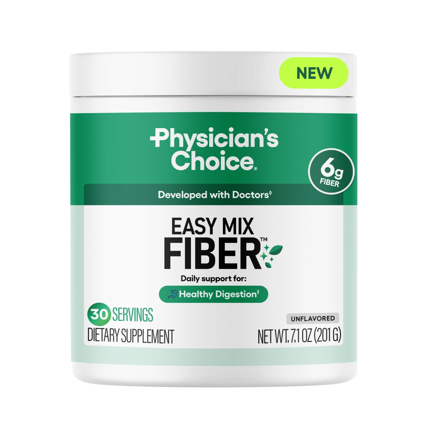 Physician's CHOICE Easy Mix Fiber for Digestive Health & Regularity - No Grit, Sugar Free, & Tasteless Physician's CHOICE