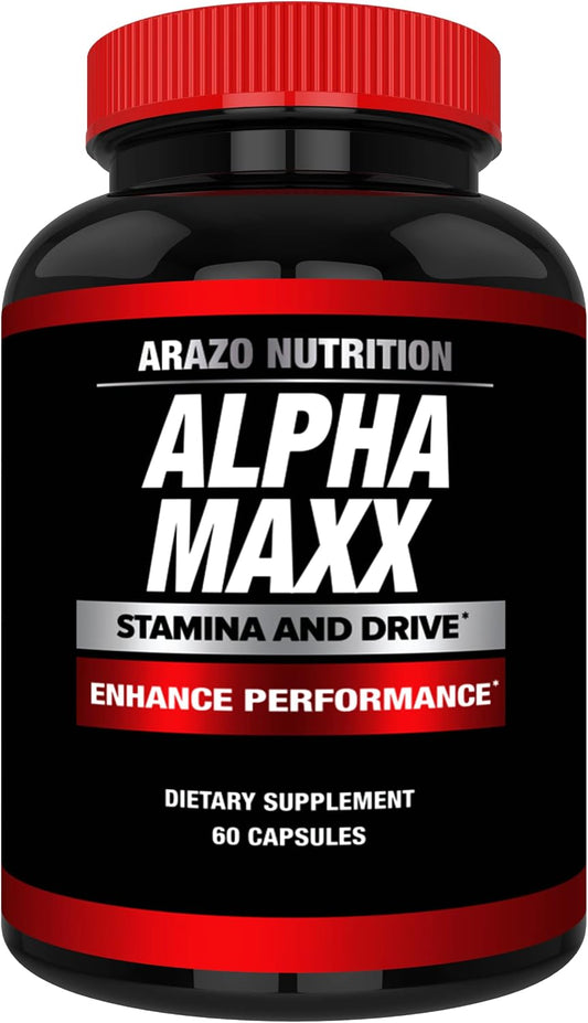 Arazo Nutrition Alphamaxx Health Supplement - Ginseng, Muira Puama, Tribulus Terrestris - 60 Herbal Pill Gsupps Australia