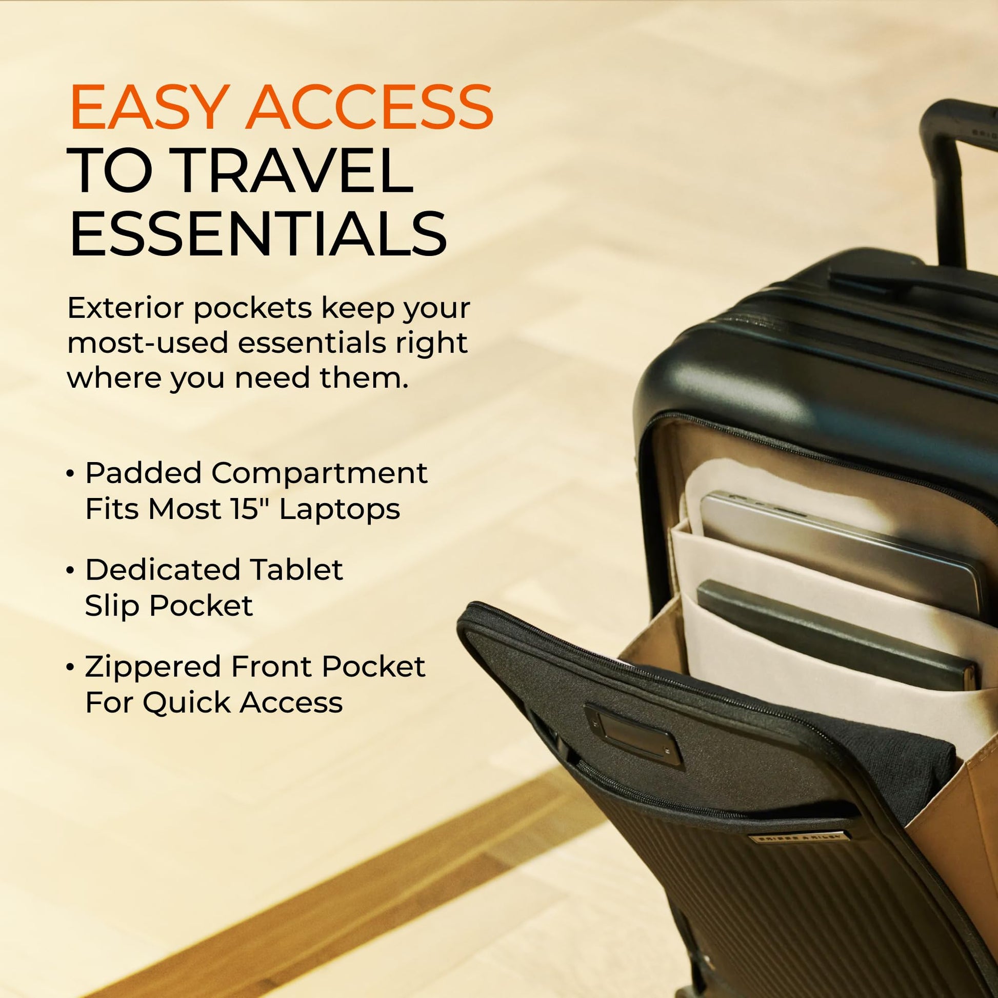 Briggs & Riley Sympatico Essential 22 Inch Carry-On Front Pocket, Navy Gsupps Australia