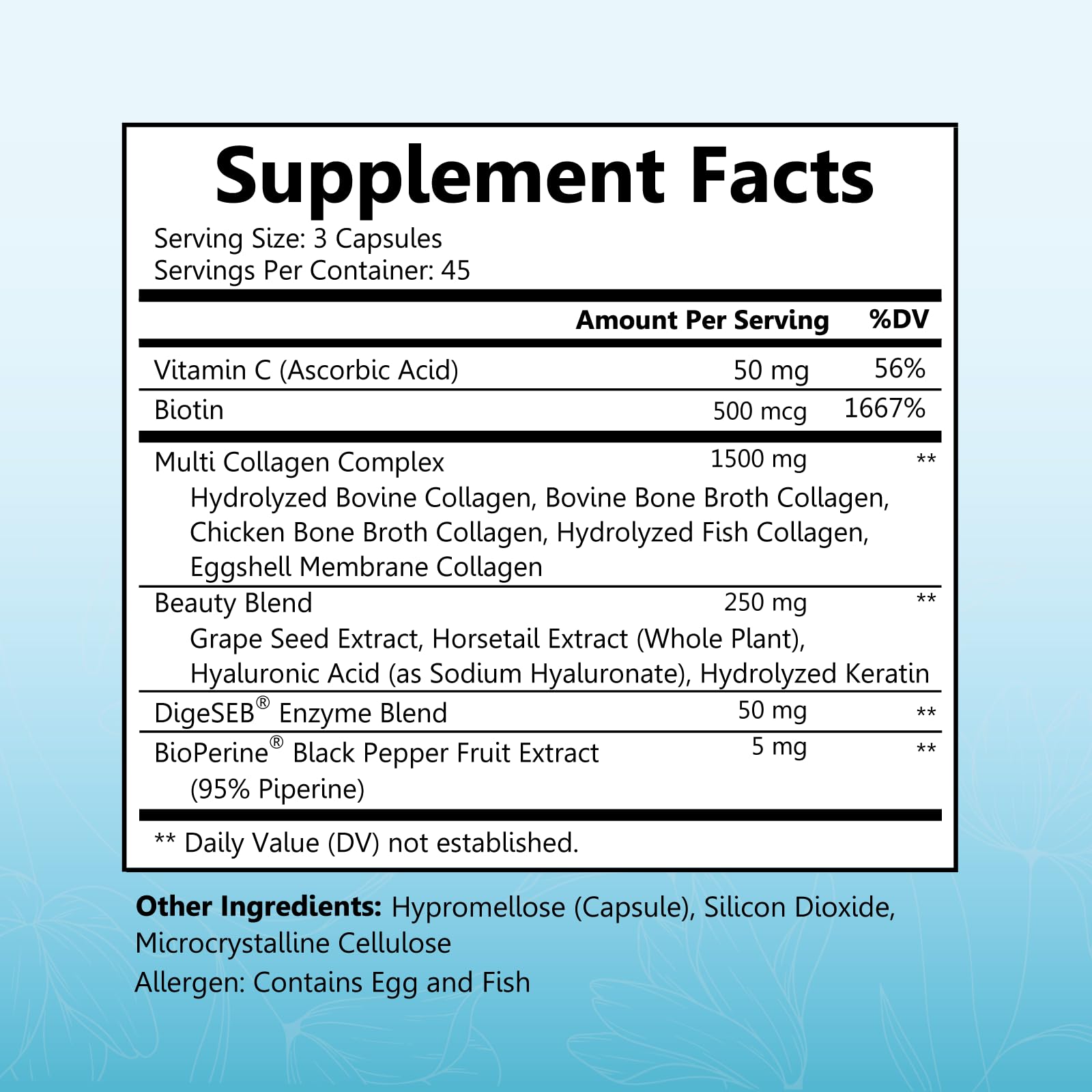 BioSchwartz Hydrolyzed Collagen Peptide Capsules - Multi Collagen Supplements for Women Types I, II, III, V, X with Vitamin C, Biotin, BioSchwartz