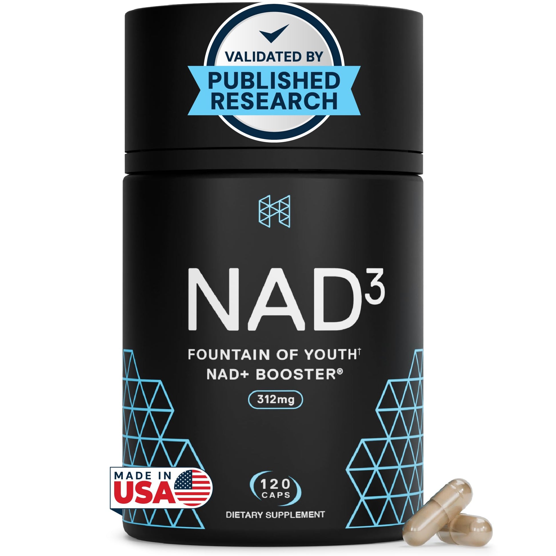HPN NAD3 Clinical NAD+ Booster, Cellular Health & Natural Energy - NAD Supplement for Healthy Aging, Metabolic Support, NRF2 & Longevity, Nicotinamide Riboside & NMN Alternative, 120ct, 60-Day Supply HPN buy australia supplements