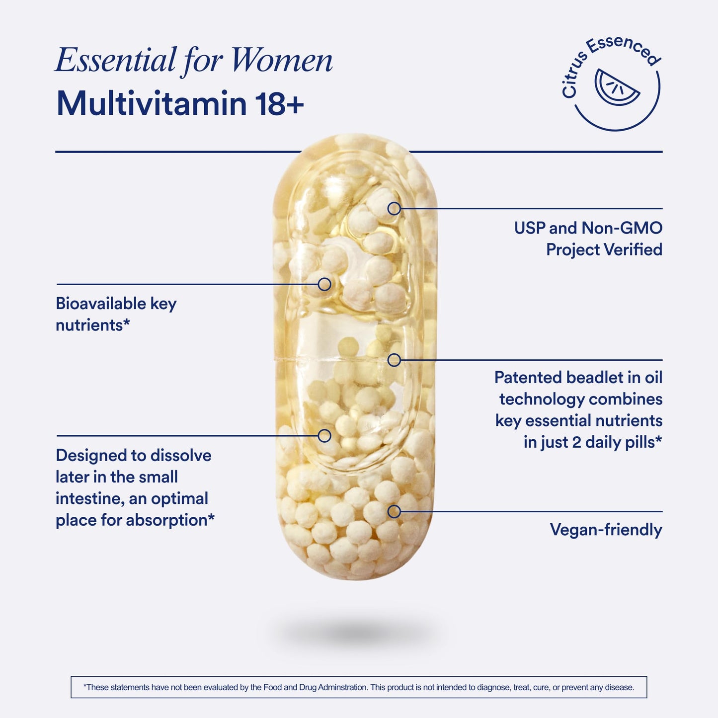 Ritual Women’s 18+ Daily Multivitamin - Key Essential Vitamins and Minerals to Support Energy, Heart, Bone, Brain Health* - Clinical Backed - Vegan Ritual