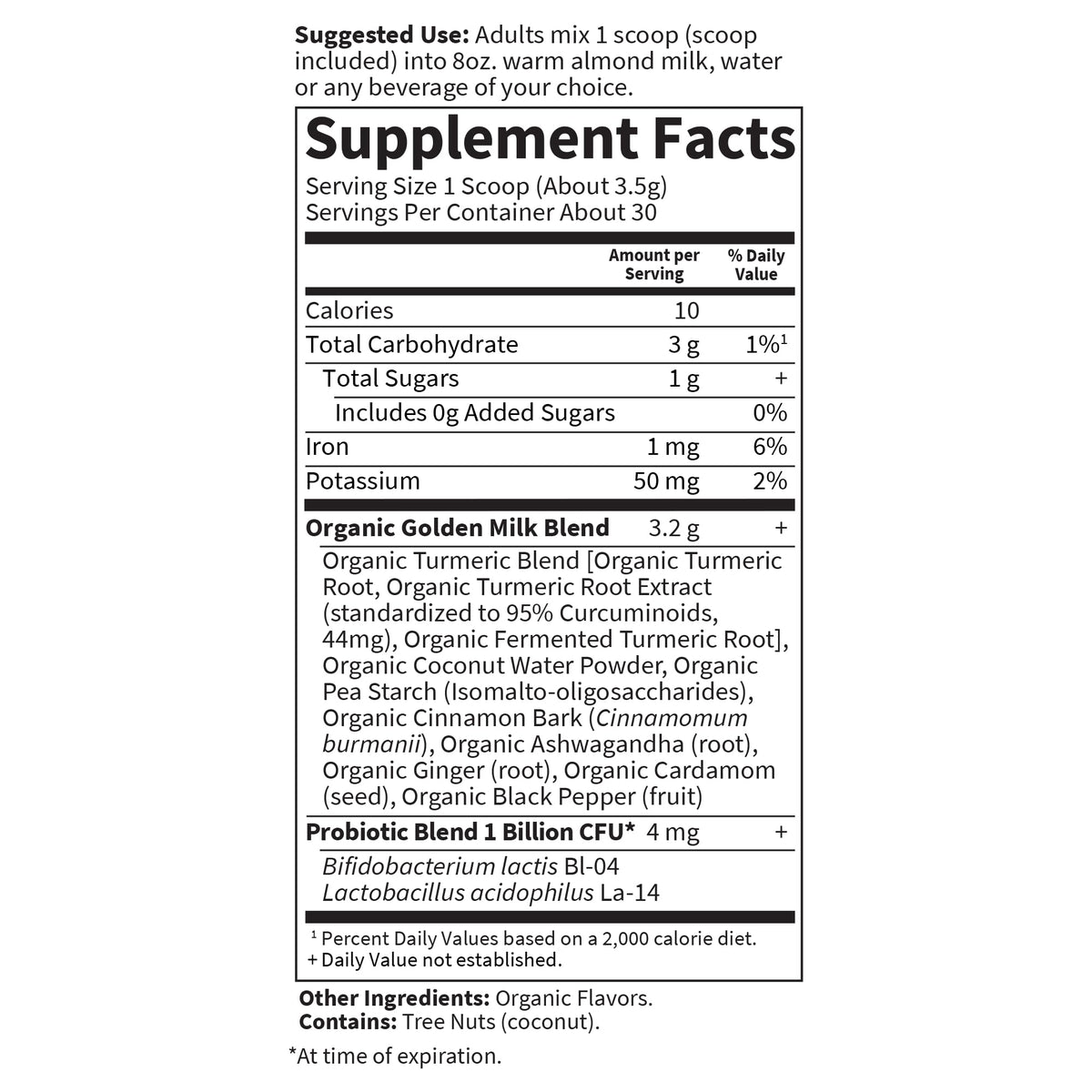 Garden of Life Organics Golden Milk Recovery & Nourishment Powder - 44mg Turmeric Curcumin (95% Curcuminoids), Ashwagandha - Organic Non-GMO Vegan & Gluten Garden of Life