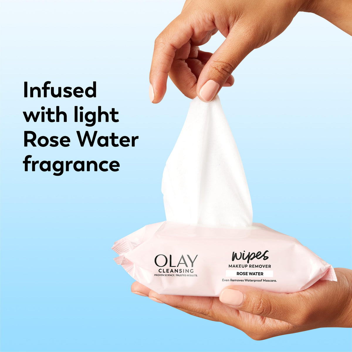 Olay Cleanse Makeup Remover Wipes, Rose Water Scent, Facial Cleansing Wipes Remove Makeup Dirt & Oil, Removes Waterproof Mascara, Soft Cloths for Eyes Face & Neck, No Greasy Residue, 25 Count, 3-Pack Olay