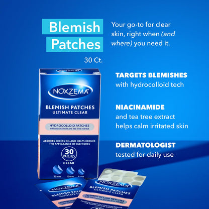 Noxzema Ultimate Clear Pimple Patches + Anti-Blemish Pads Acne Set Noxzema