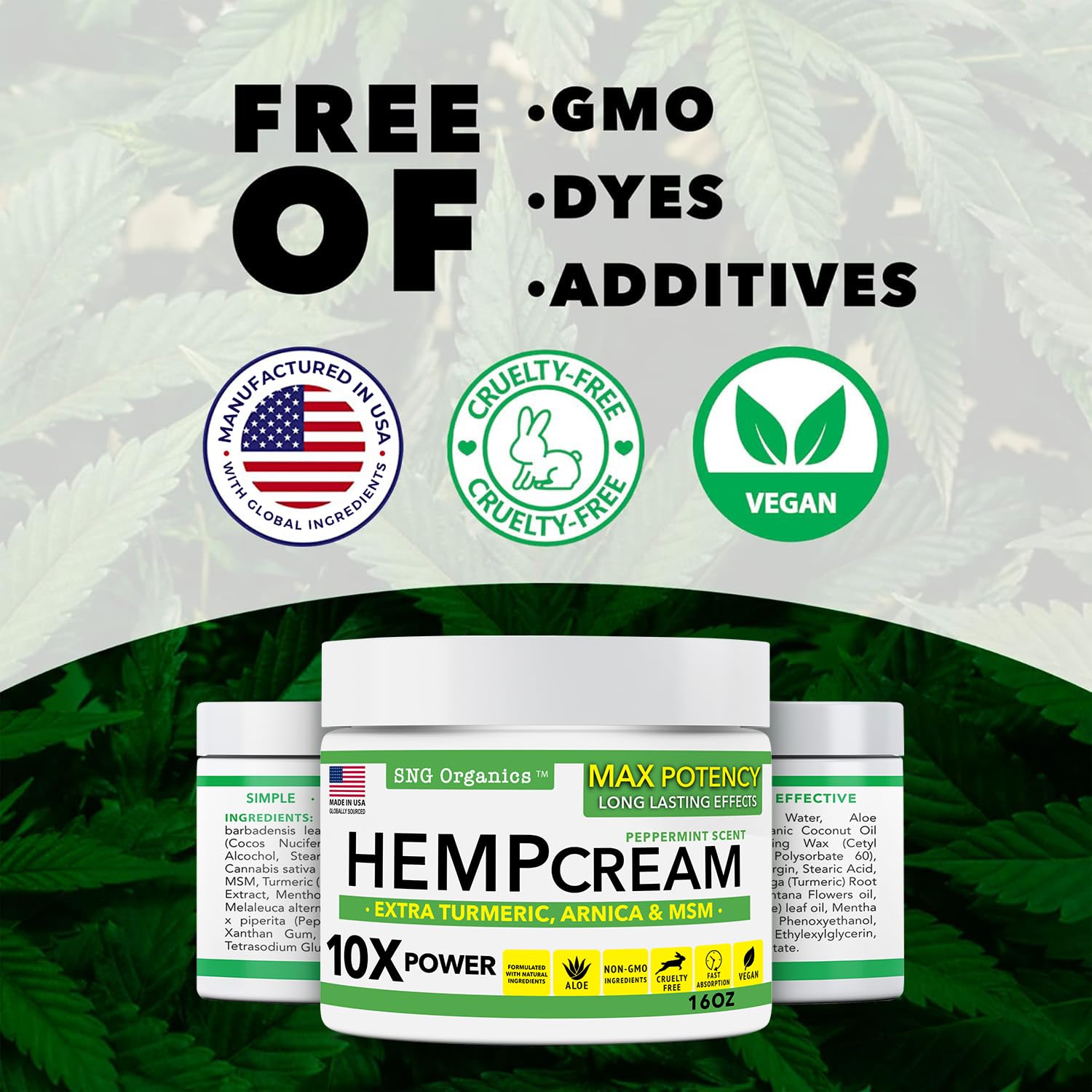 Super Natural Goods Hemp Cream with Hemp Oil, Turmeric, Arnica & Menthol – Botanical Cream with a Cooling Sensation for Localized Application (8oz) Super Natural Goods buy australia supplements