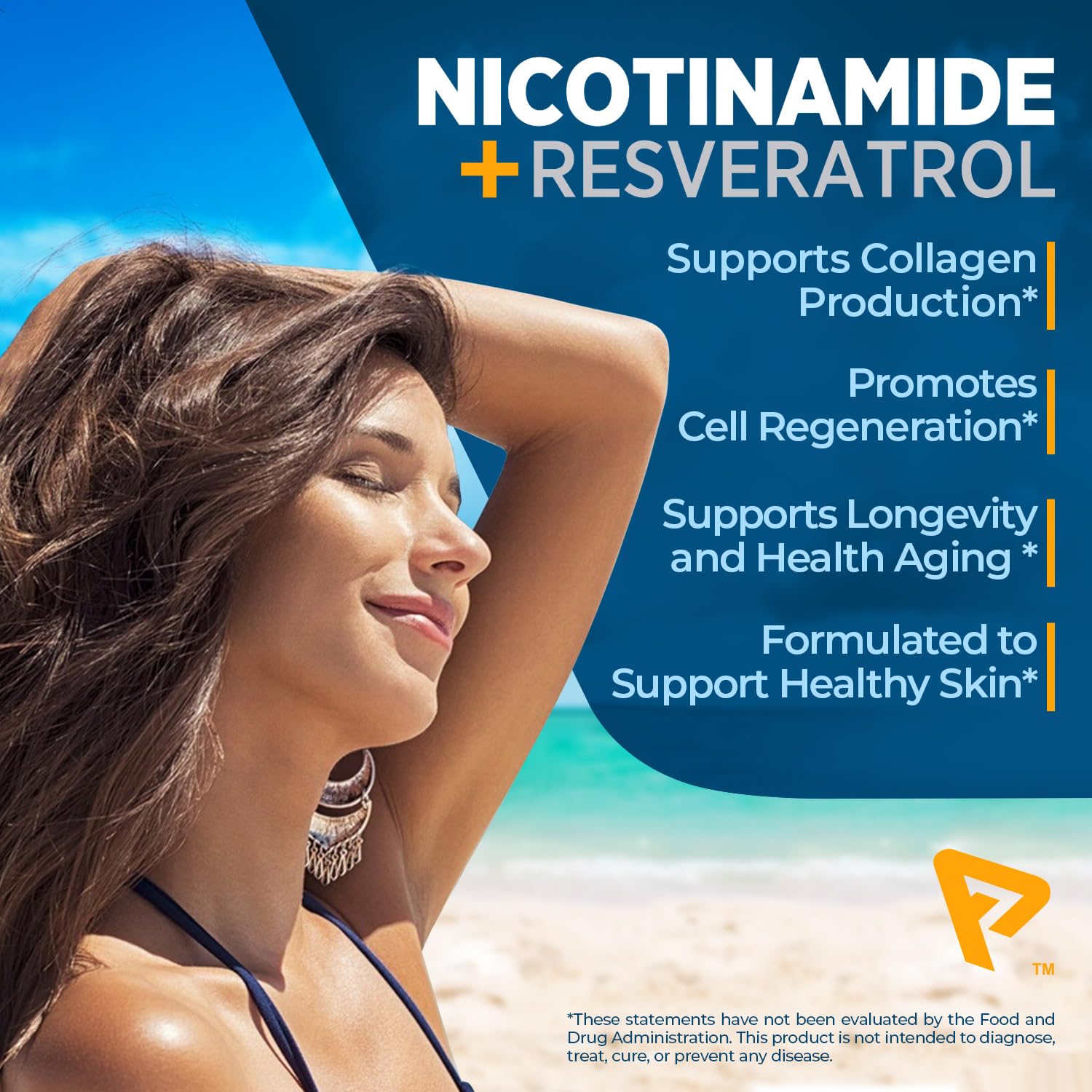 Nicotinamide 500 mg with Resveratrol 100 mg 120 Veggie Capsules - Non-GMO Vitamin B3, Supports Metabolic Health, NAD+, Skin Cell & Mitochondrial Energy Production. Made in USA for Men and Women Prime Formulas buy australia supplements
