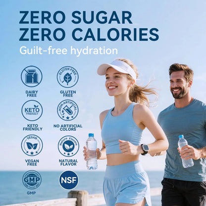 Aibiodi Electrolytes Powder Packets - Sugar Free & Zero Calorie Liquid Daily IV Drink Mix - Instant Hydration & Energy Supplement with 6 Electrolytes and 5 Vitamins Aibiodi