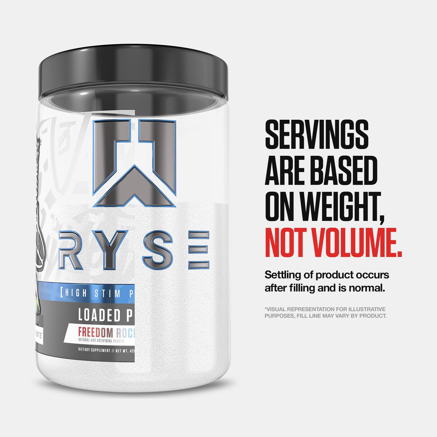 RYSE Loaded Pre Workout Powder - Strawberry Squeeze - Daily Pre-Workout for Men & Women with 390mg Caffeine, Beta Alanine, and Citrulline for Pump, Focus, and Energy - 30 Servings