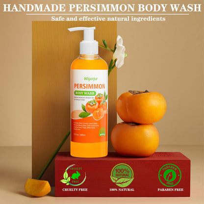 wigarjur Persimmon Body Wash for Old People Smell, Natural Deodorant Bar wigarjur
