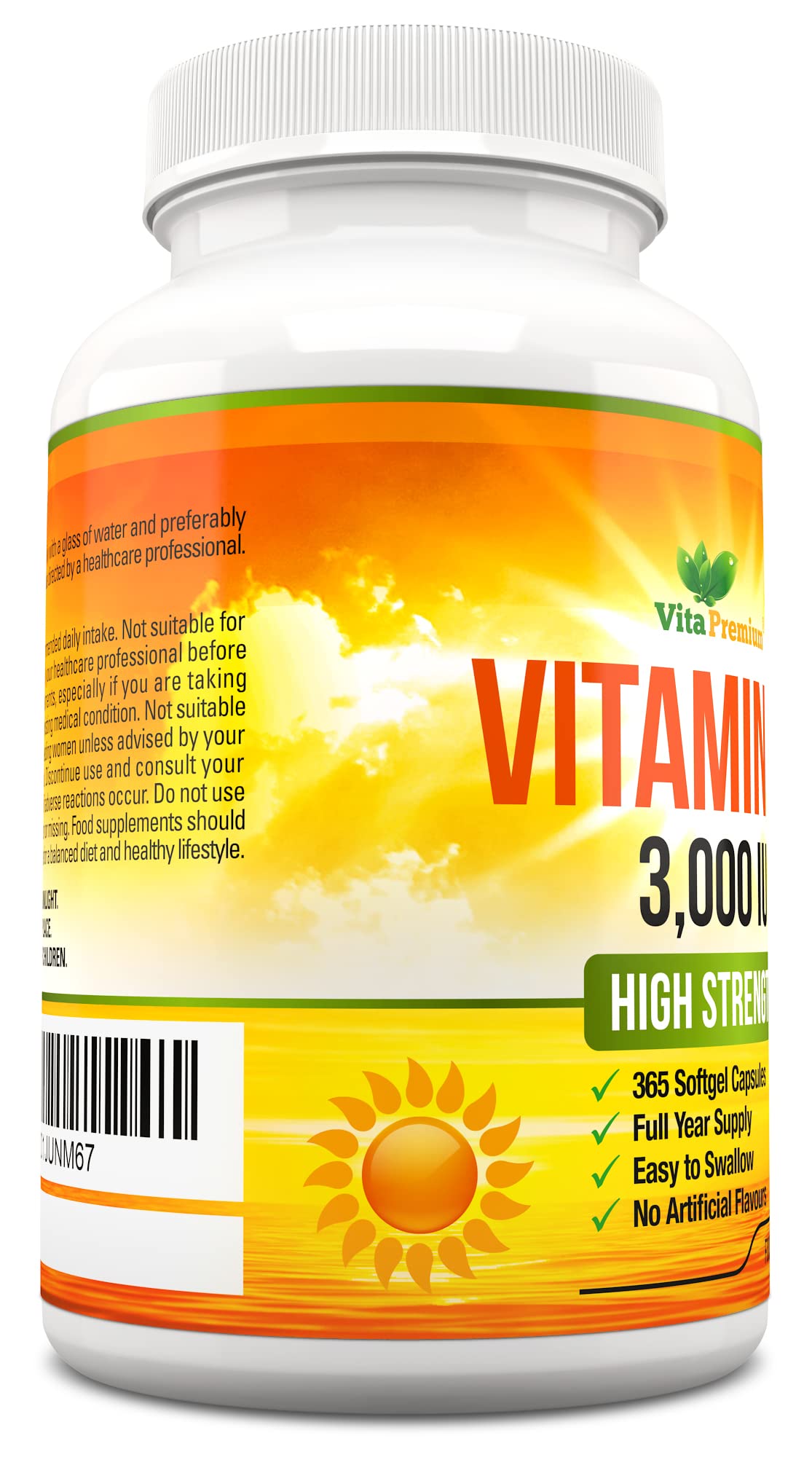 Vitamin D 3,000 IU, High Strength Vitamin D3 Supplement, 365 Easy to Swallow Softgels Vita Premium buy australia supplements