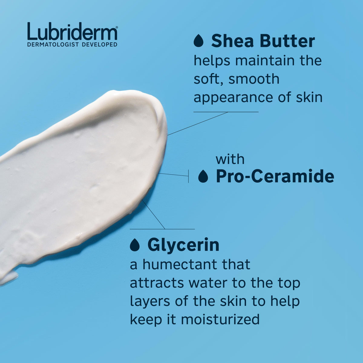 Lubriderm Daily Moisture Body Lotion, Fragrance Free, 24 fl. oz Lubriderm