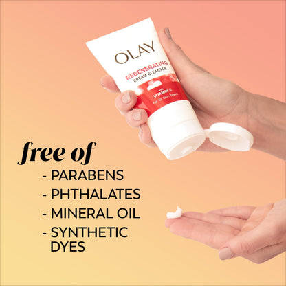 Olay Regenerist Cream Cleanser with Vitamin E, Facial Cleanser/Face Wash, 5 oz (Pack of 3) Olay