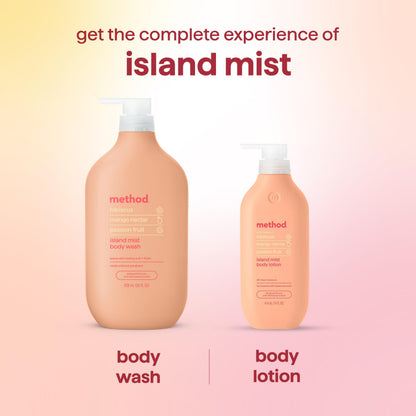 Method Body Wash, Island Mist-Leaves Skin Feeling Soft & Moisturized, Made Without Parabens, Notes of Hibiscus, Mango Nectar & Passion Fruit, 28 fl oz Method