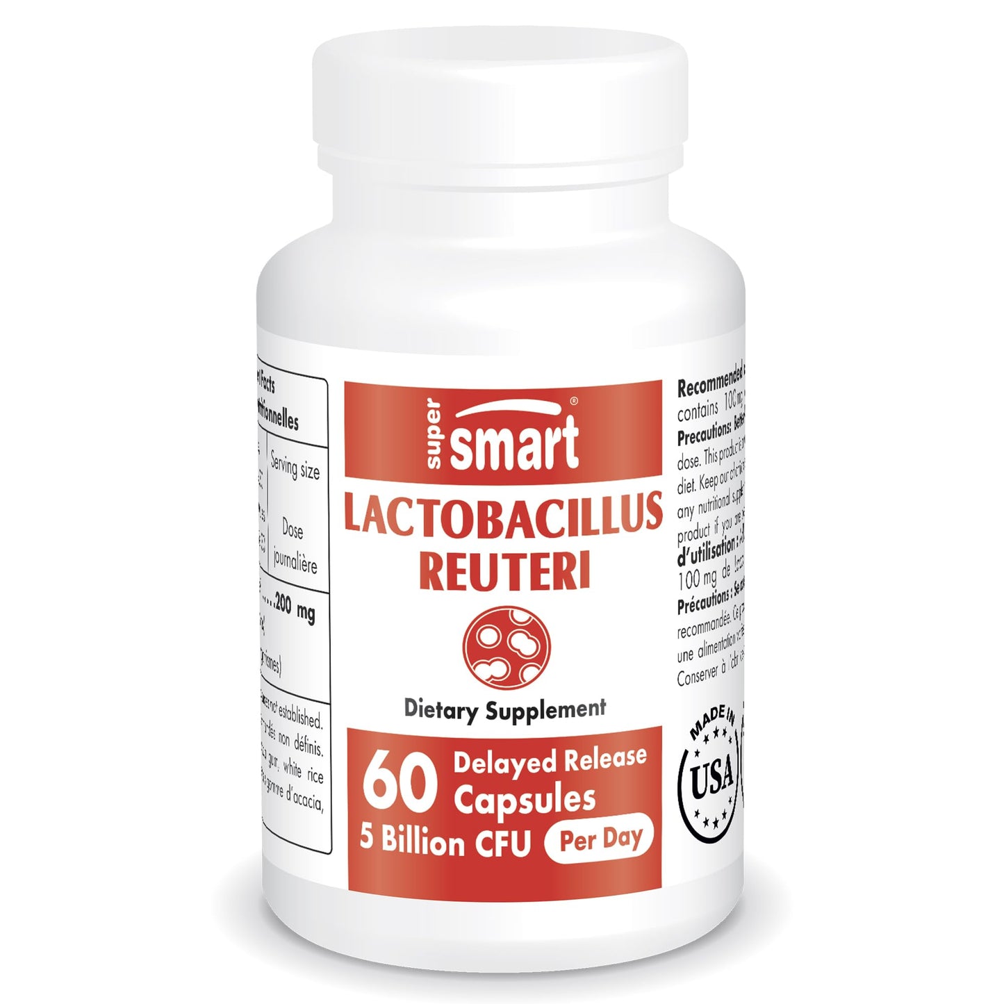 Supersmart - Lactobacillus Reuteri 5 Billion CFU per Day (Probiotic Supplement) 