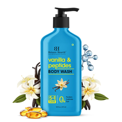 Botanic Hearth Vanilla Body Wash – Hydrating 5-in-1 Shower Gel with Warm Vanilla Aroma Botanic Hearth