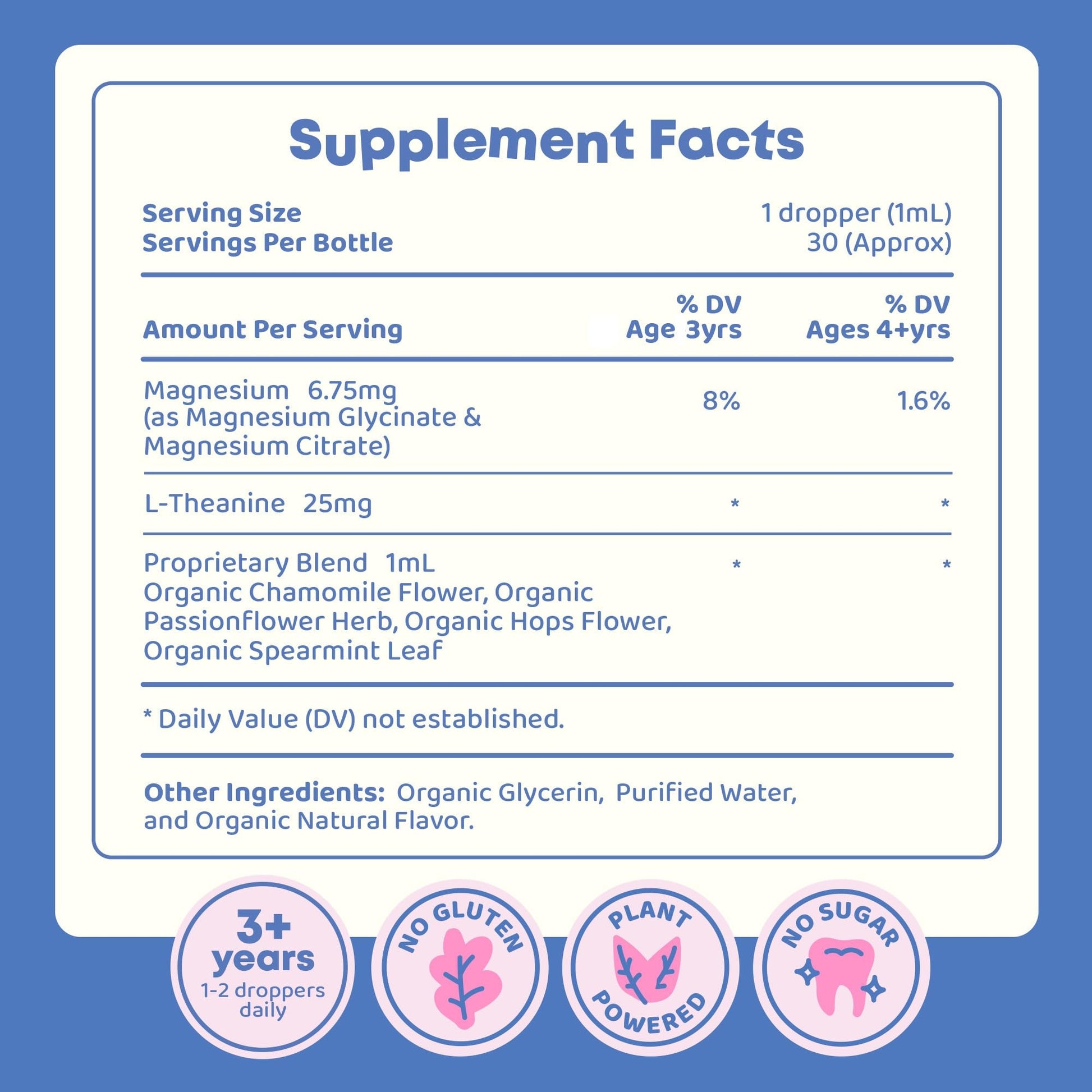 JoySpring Calmify Magnesium Glycinate for Kids | Liquid Magnesium with L-Theanine Supplement | Chamomile Extract & Passion Flower Extract | Sugar-Free Calm Drops | 1 fl oz (30 Servings) JoySpring buy australia supplements
