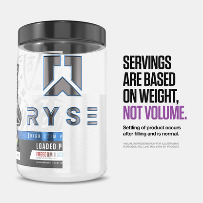 RYSE Loaded Pre Workout Powder - Strawberry Squeeze - Daily Pre-Workout for Men & Women with 390mg Caffeine, Beta Alanine, and Citrulline for Pump, Focus, and Energy - 30 Servings