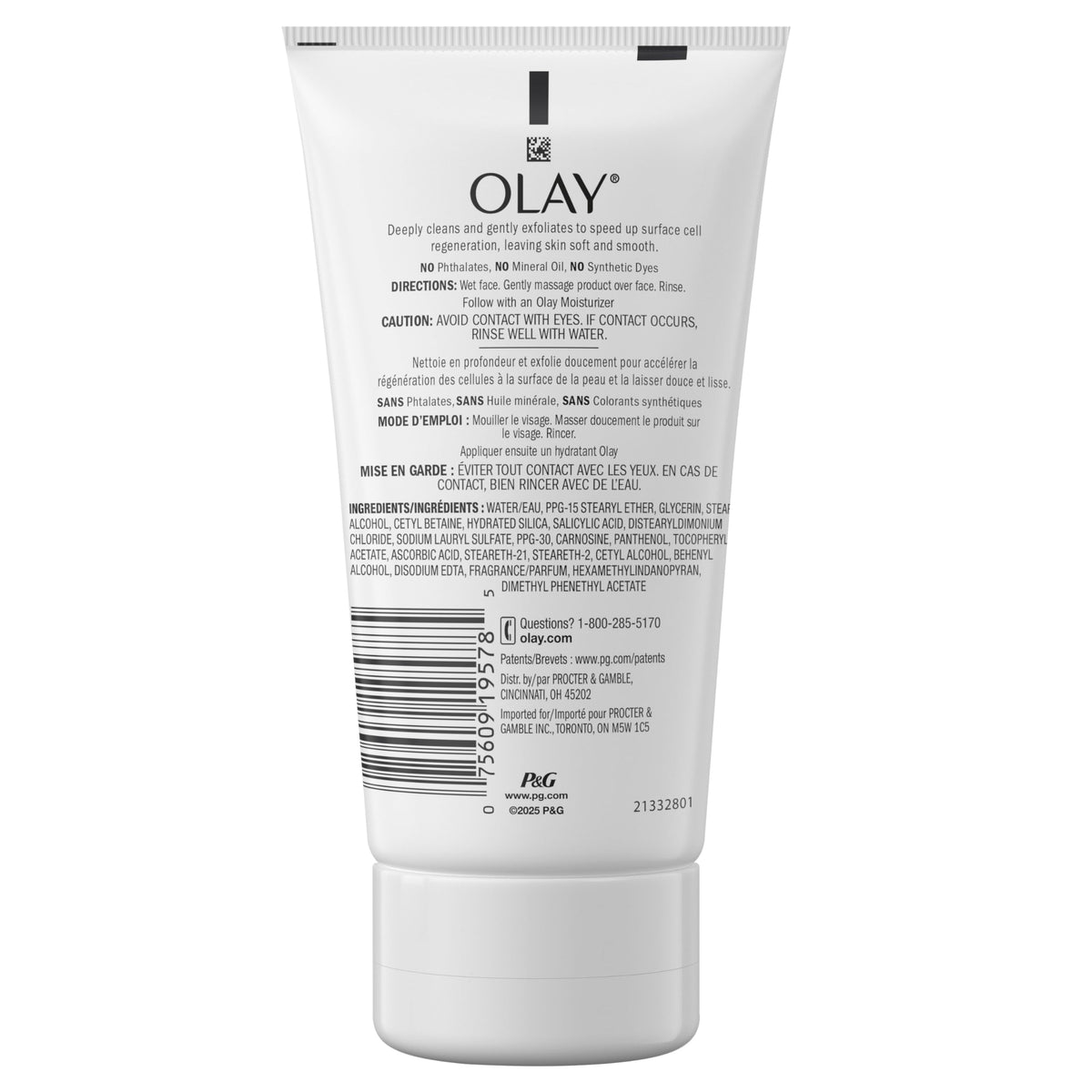 Olay Regenerist Cream Cleanser with Vitamin E, Facial Cleanser/Face Wash, 5 oz (Pack of 3) Olay