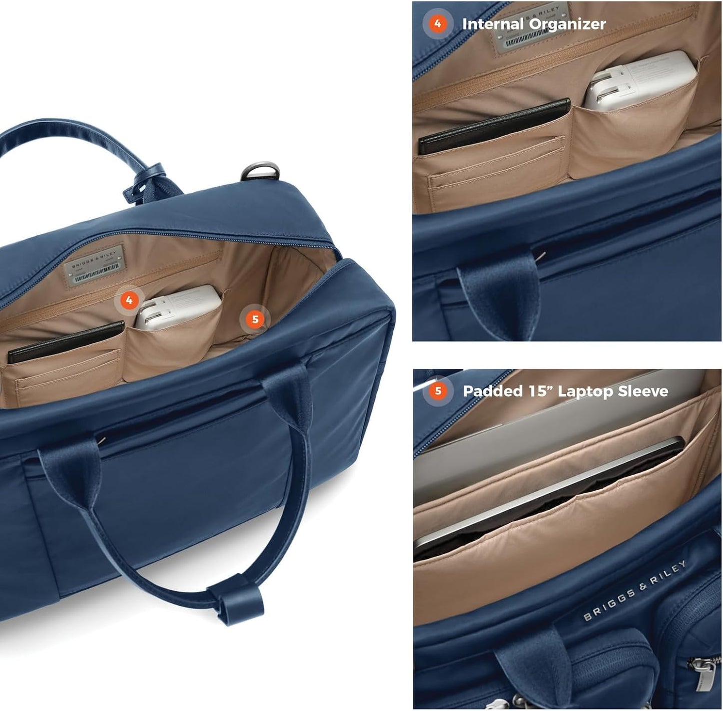 Briggs & Riley Rhapsody Multi-Pocket Cabin Bag, Navy Gsupps Australia