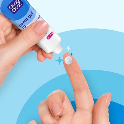 Clean & Clear Persa-Gel 10 Oil-Free Acne Spot Treatment with Maximum Strength 10% Benzoyl Peroxide, Topical Pimple Clean & Clear