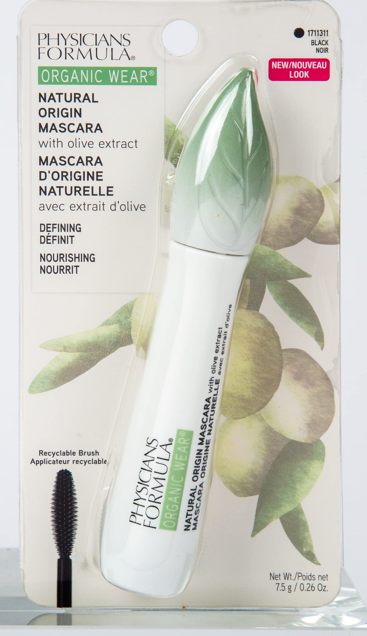 Physicians Formula Organic Wear Lash-Boosting All Natural Mascara, Lifts, Lengthens, For Sensitive Eyes, Dermatologist Tested - Natural Origin Black Physicians Formula