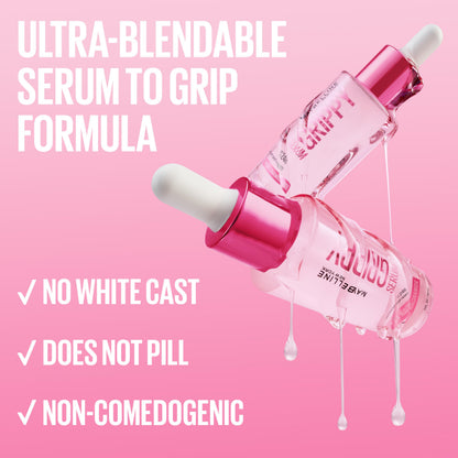 Maybelline Grippy Serum Primer, Hydrating Makeup Primer with 2% Niacinamide For Up To 24HR Make Up Wear, Clear, 1 Count MAYBELLINE