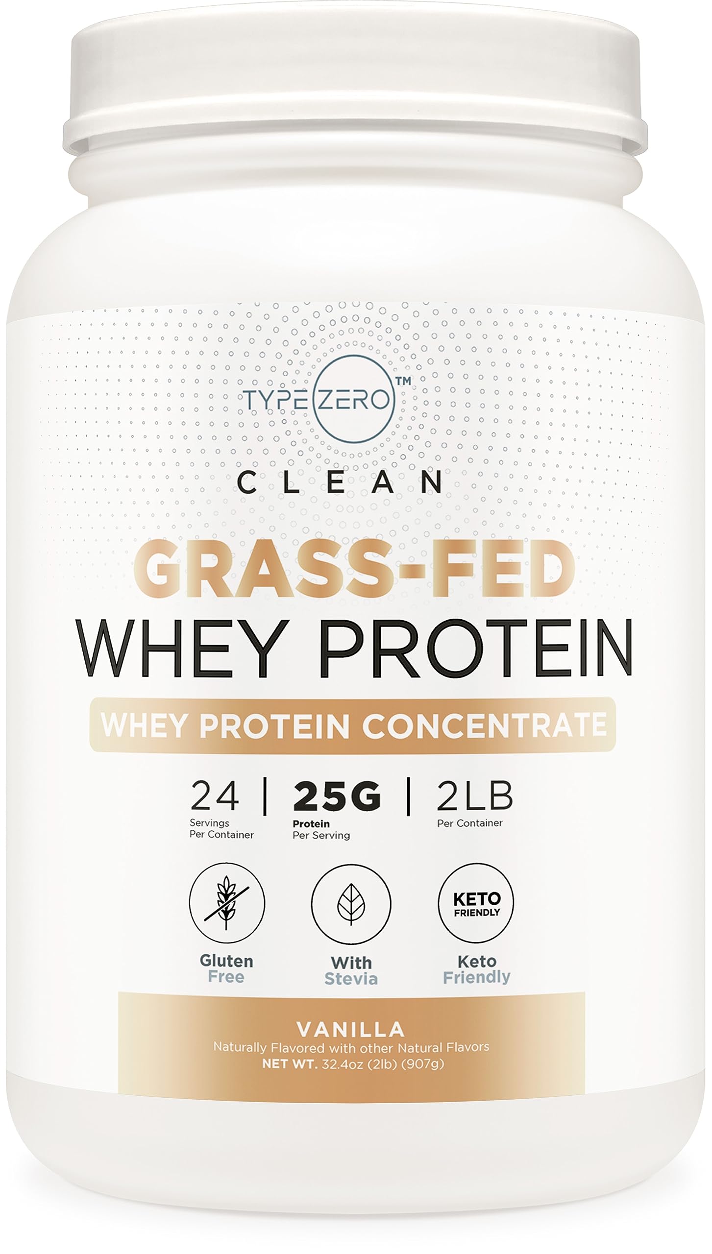 Type Zero Grass Fed Whey Protein Concentrate Powder (Vanilla, 2LBS) - Gluten Free Type Zero buy australia supplements
