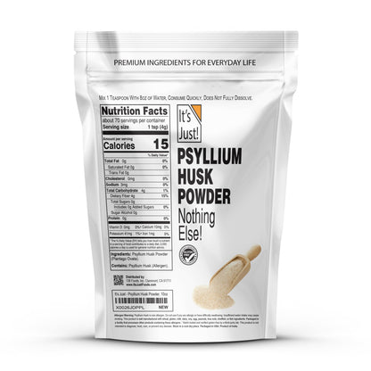 It's Just! - Psyllium Husk Powder, Easy Mixing Dietary Fiber, Cleanse Your Digestive System It's Just!